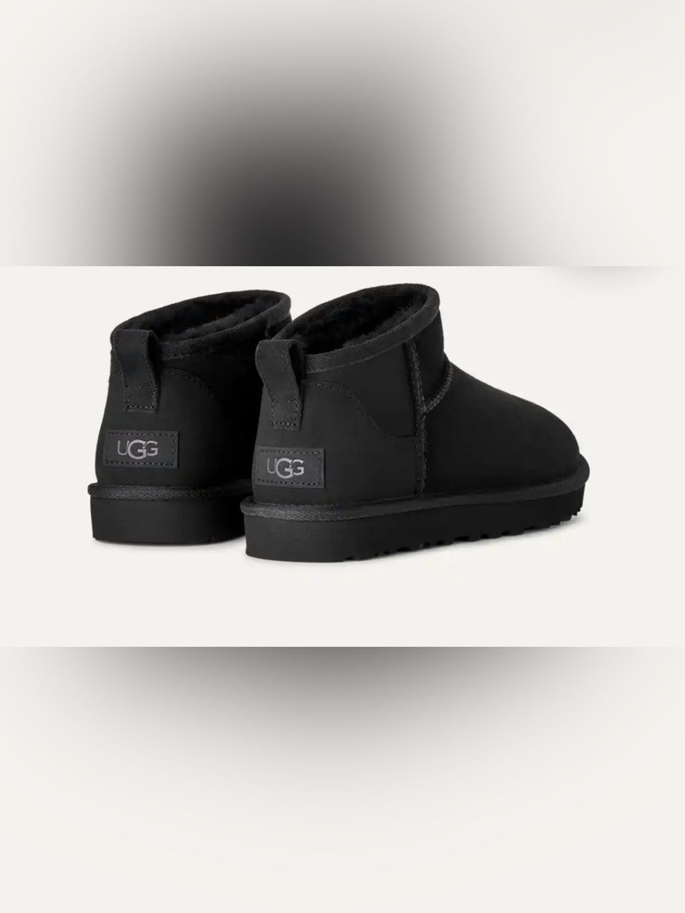 UGG Ultra Mini in Black Suede